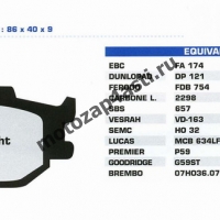 Колодки тормозные ST057 Nissin 2p-244,293, EBC FA174/358.