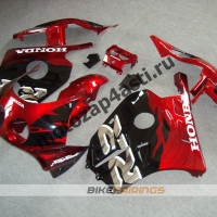 Комплект Мотопластика Honda CBR250 MC22 Черно-Красный-1.