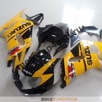 Комплект мотопластика Suzuki GSXR600-750 01-03,GSXR1000 00-02 Черно-желтый-1.