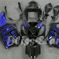 Комплект пластика для мотоцикла Honda CBR600 F4i 01-07 Черный гл.+Синий Огонь.