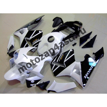 Комплект Мотопластика Honda CBR600RR 03-04 Бело-Черный.