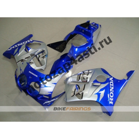 Комплект Мотопластика Honda CBR250 MC19 Сине-Серебристый.