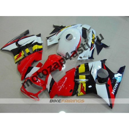 Комплект мотопластика Honda CBR600F3 95-98 Красно-Бело-Черно-Желтый.