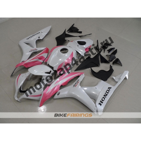 Комплект Мотопластика Honda CBR600rr 07-08 Бело-розовый.