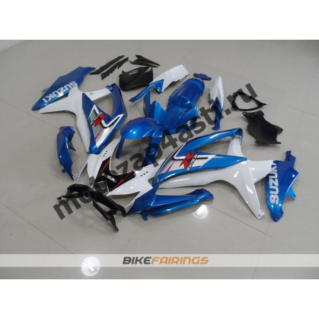 Комплекты пластика Suzuki GSXR600-750 08-09 бело-синий-2.