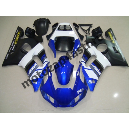 Комплект Пластика Yamaha R6 98-02 Черно-Синий-Белый штатный