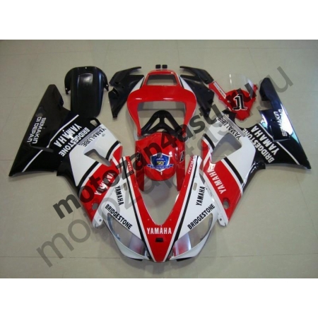 Комплект Мотопластика Yamaha R1 98-99 Бело-черно-красный